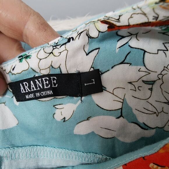 Aranee sleeveless dress floral summer women's size L - Picture 3 of 7